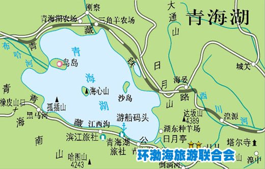 青海湖旅游地图